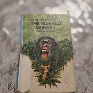 Vintage The Hardy Boys: The Masked Monkey Adventure Book Hardcover